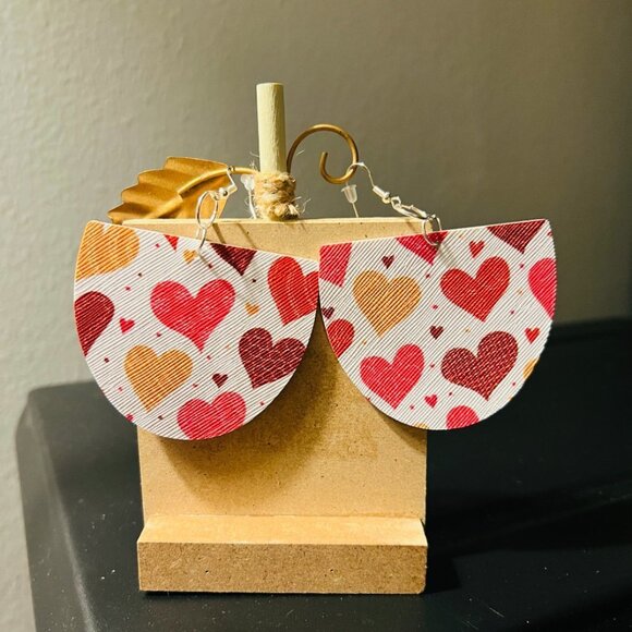 Boho Bling Bonanza: Fun-Shaped Faux Leather Earrings! ๐๐ - Picture 1 of 1